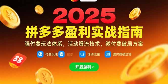 拼多多盈利实战指南，强付费玩法，活动爆流技术，微付费破局方案(更新7月-91研习社